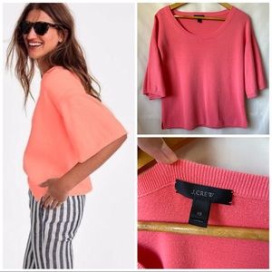 J Crew Dramatic Sleeve Weight Cotton Sweater XS